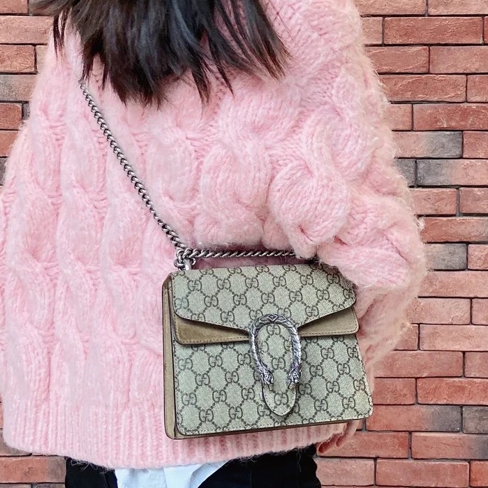 99新🆕有購證😍Gucci古馳老花小號酒神單肩斜跨鏈條包-2