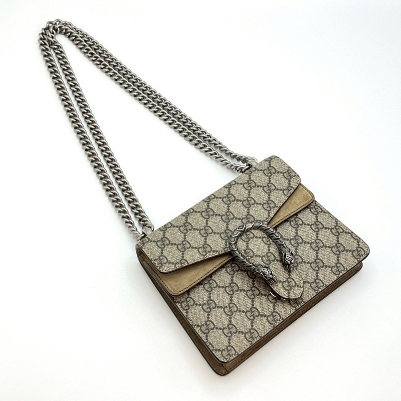 99新🆕有購證😍Gucci古馳老花小號酒神單肩斜跨鏈條包-6