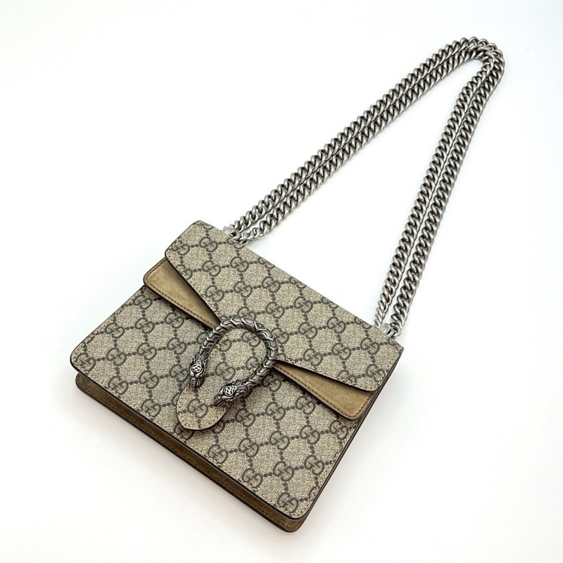 99新🆕有購證😍Gucci古馳老花小號酒神單肩斜跨鏈條包-7
