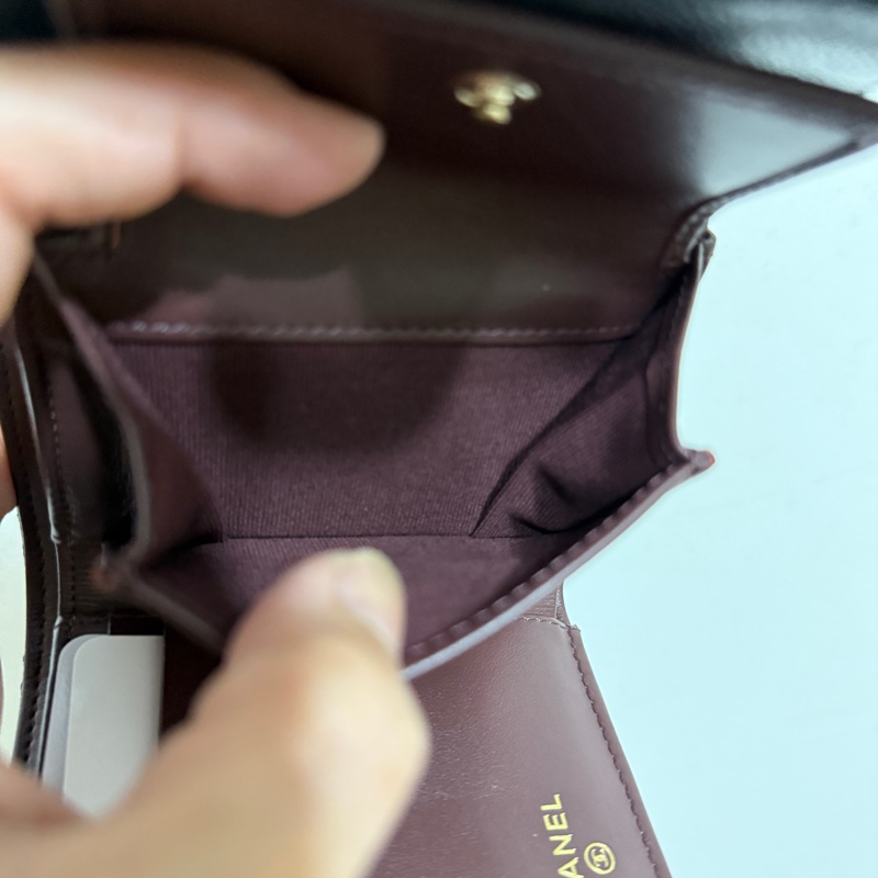 CHANEL 短夾 金扣 內零錢袋 2025購證-13