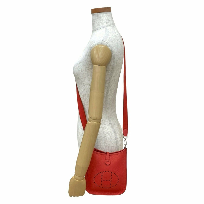 近乎全新,紅色,T字印記愛馬仕Evelyn TPM 16 Amazone Taurillon Clemence肩包/手拿包,37449-1