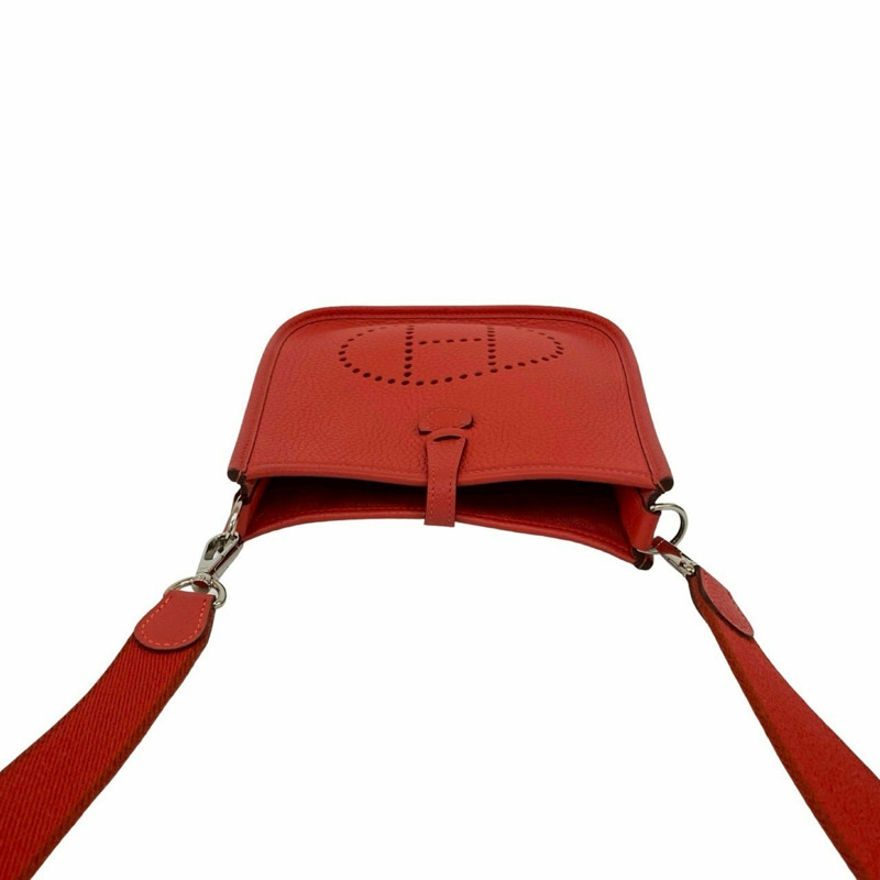 近乎全新,紅色,T字印記愛馬仕Evelyn TPM 16 Amazone Taurillon Clemence肩包/手拿包,37449-3