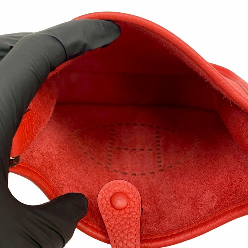 近乎全新,紅色,T字印記愛馬仕Evelyn TPM 16 Amazone Taurillon Clemence肩包/手拿包,37449-8