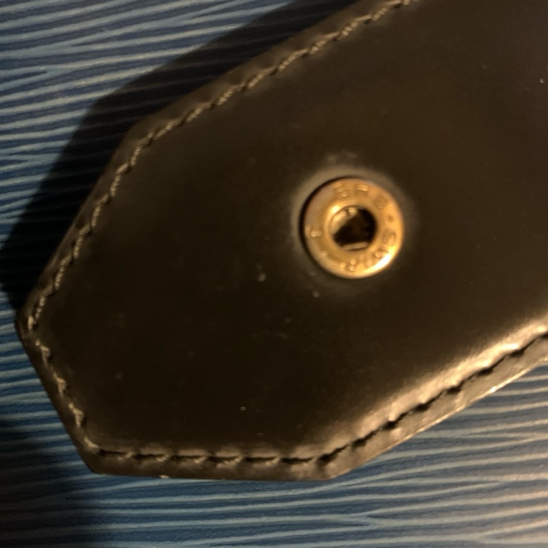 LOUIS VUITTON 水波紋epi八角形皮革肩背包 側背包 藍色水波紋配黑色皮革1992年老包-18