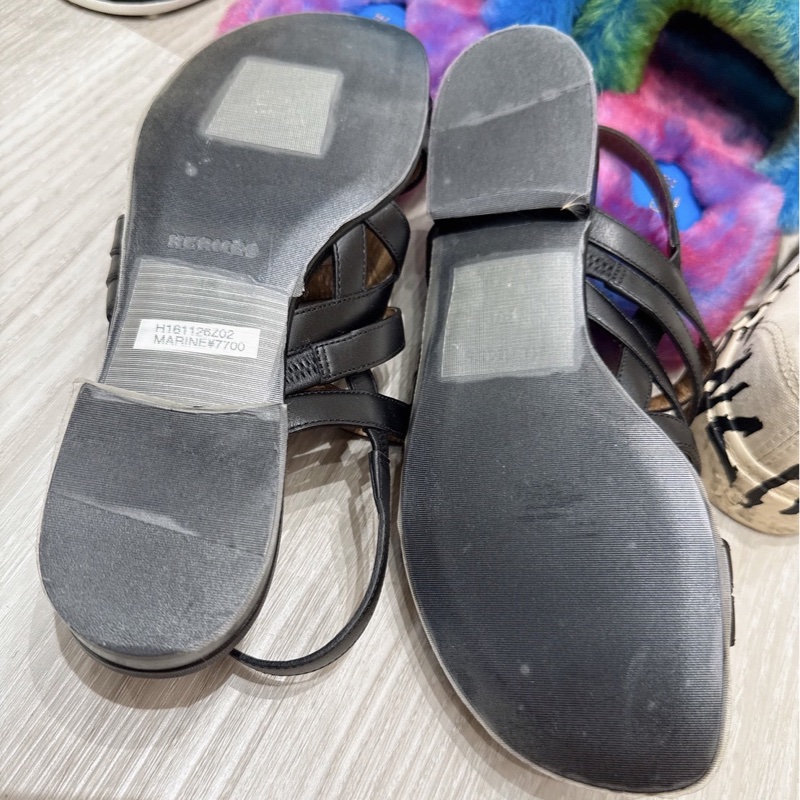 HERMES Kelly釦人字羅馬涼鞋 36號 貼底-6