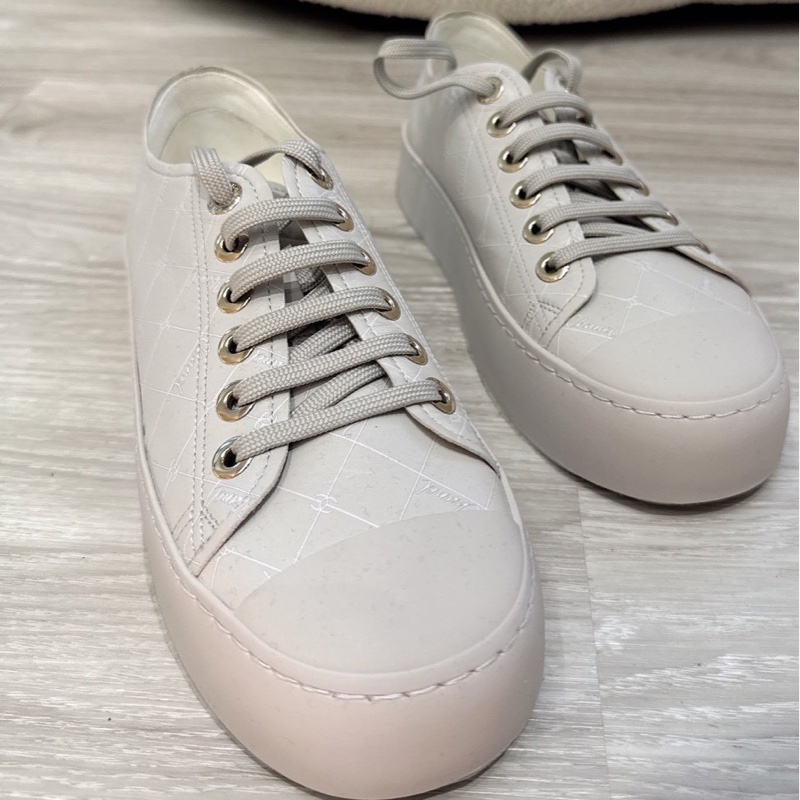 CHANEL 灰色厚底大頭板鞋休閒鞋 38號-2