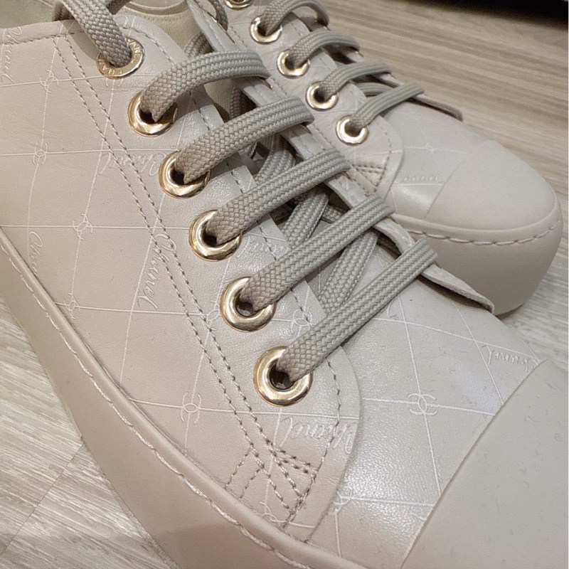 CHANEL 灰色厚底大頭板鞋休閒鞋 38號-3