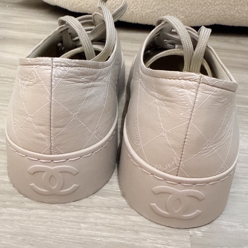 CHANEL 灰色厚底大頭板鞋休閒鞋 38號-7