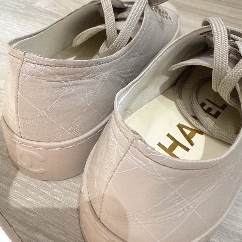 CHANEL 灰色厚底大頭板鞋休閒鞋 38號-9