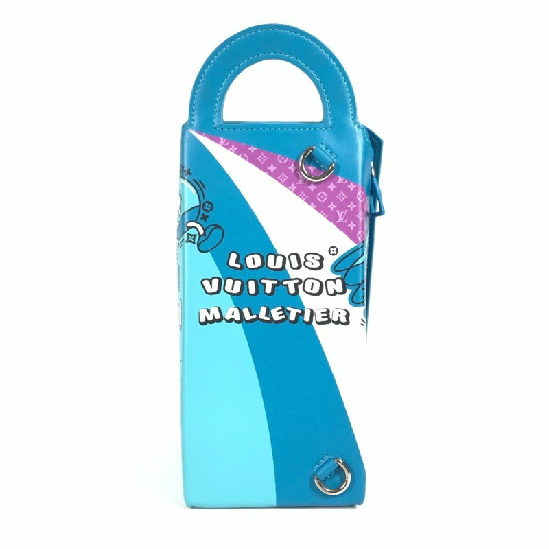 路易威登 M82029 三明治盒手拿包,兩用包,手提/單肩包,皮革材質,男女通用,藍色-2