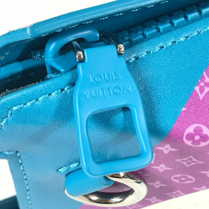 路易威登 M82029 三明治盒手拿包,兩用包,手提/單肩包,皮革材質,男女通用,藍色-10