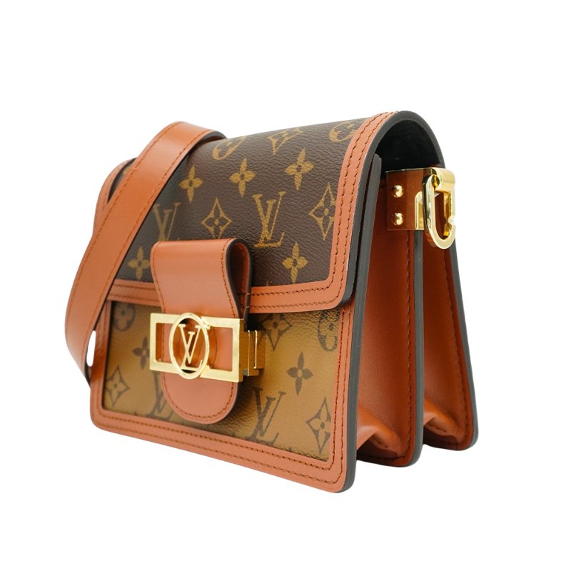 Louis Vuitton 展示品 Mini Dauphine 帆布肩背斜背二用包(M45959-咖)-1
