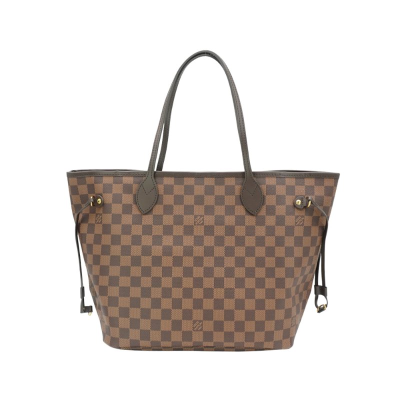 Louis Vuitton Neverfull MM 棋盤格帆布手提肩背托特包-(N41358-咖)-2