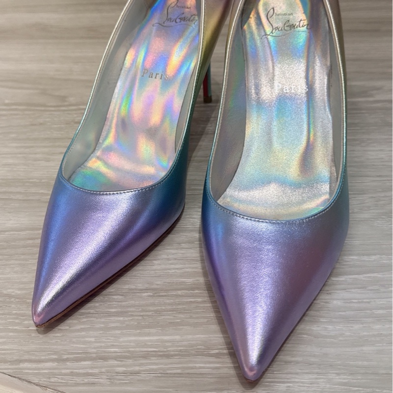 Christian Louboutin 極光獨角獸炫彩紅底高跟鞋 39號 全新品-2