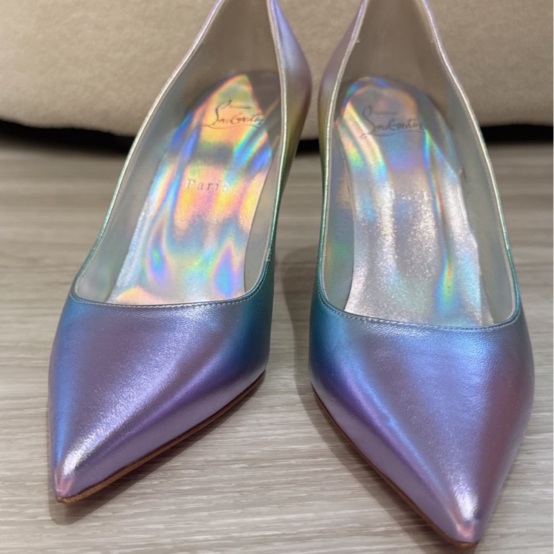 Christian Louboutin 極光獨角獸炫彩紅底高跟鞋 39號 全新品-4