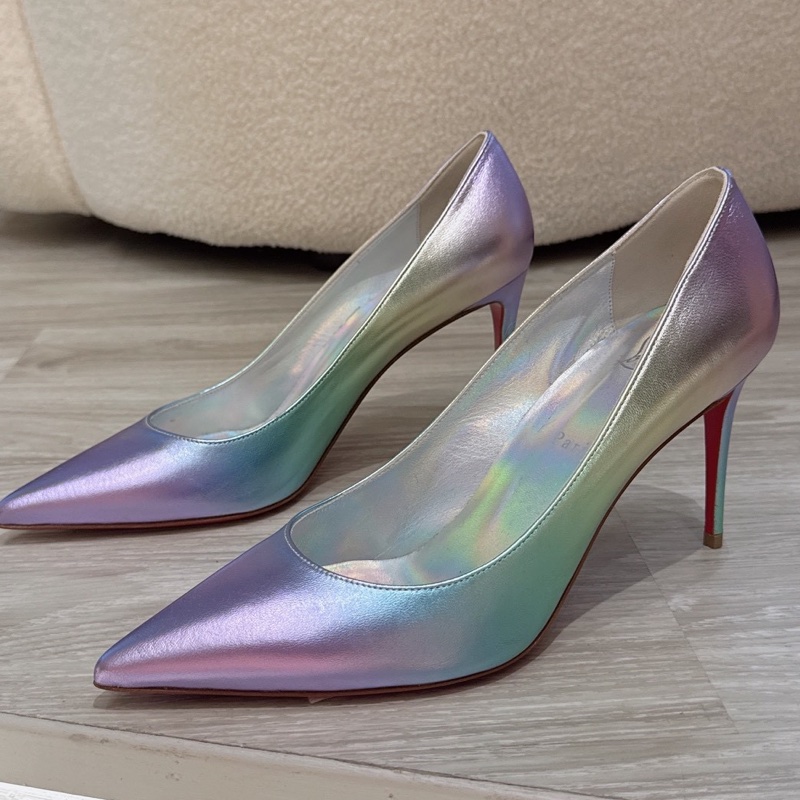 Christian Louboutin 極光獨角獸炫彩紅底高跟鞋 39號 全新品-7