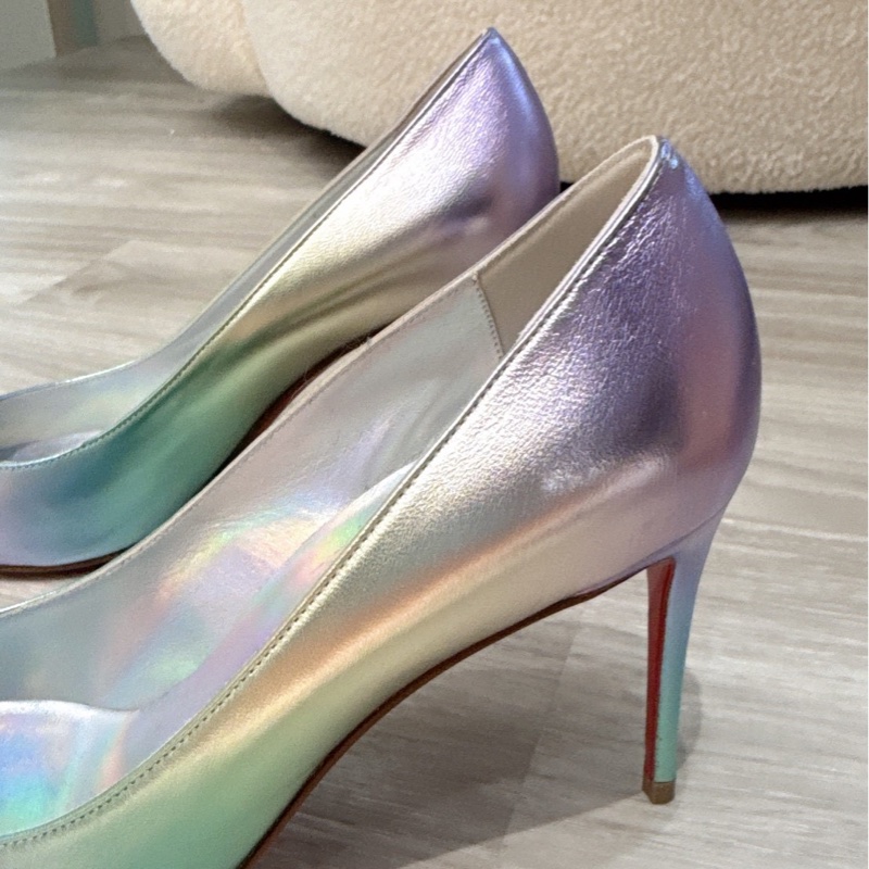 Christian Louboutin 極光獨角獸炫彩紅底高跟鞋 39號 全新品-8