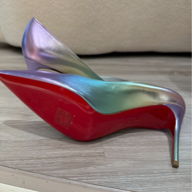 Christian Louboutin 極光獨角獸炫彩紅底高跟鞋 39號 全新品-9