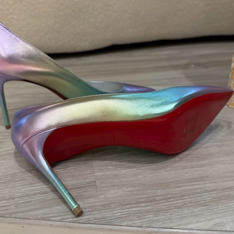 Christian Louboutin 極光獨角獸炫彩紅底高跟鞋 39號 全新品-10