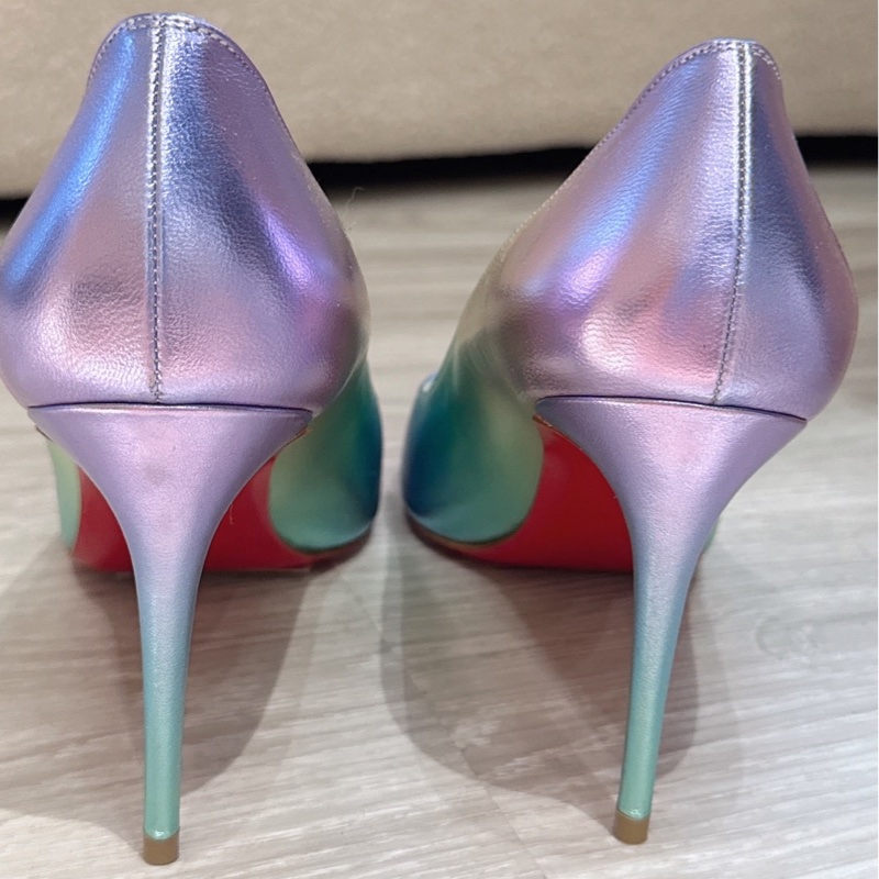 Christian Louboutin 極光獨角獸炫彩紅底高跟鞋 39號 全新品-12