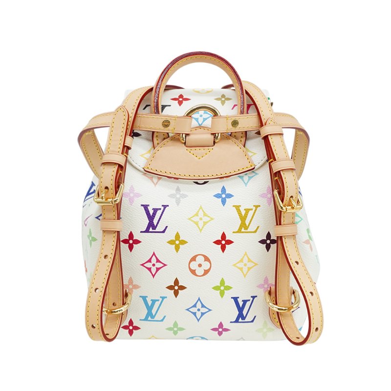 Louis Vuitton x TM Venice 三彩塗層帆布釦式後背包(M13081-白)-2