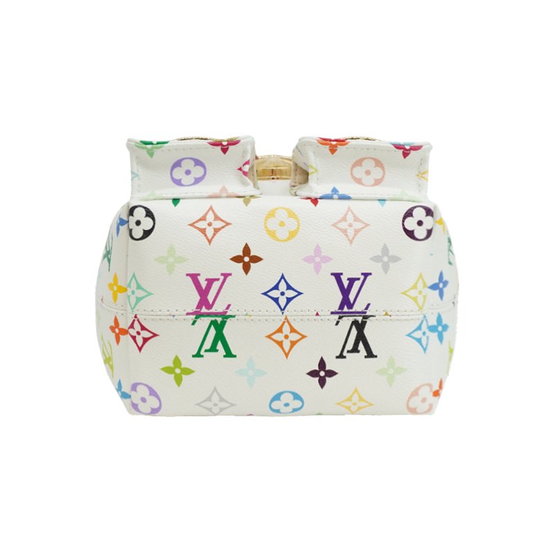 Louis Vuitton x TM Venice 三彩塗層帆布釦式後背包(M13081-白)-3