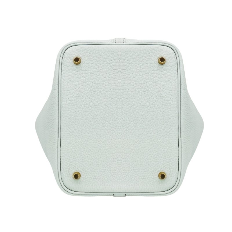 Hermes Picotin 22 牛皮金釦水桶包(聖杯藍)-3