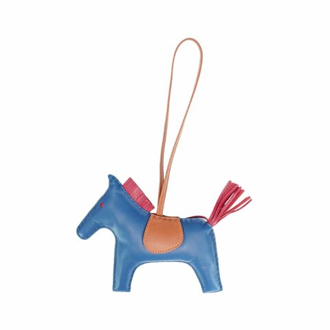 Hermes Rodeo GM 小馬吊飾(馬爾他藍/波爾多酒紅)