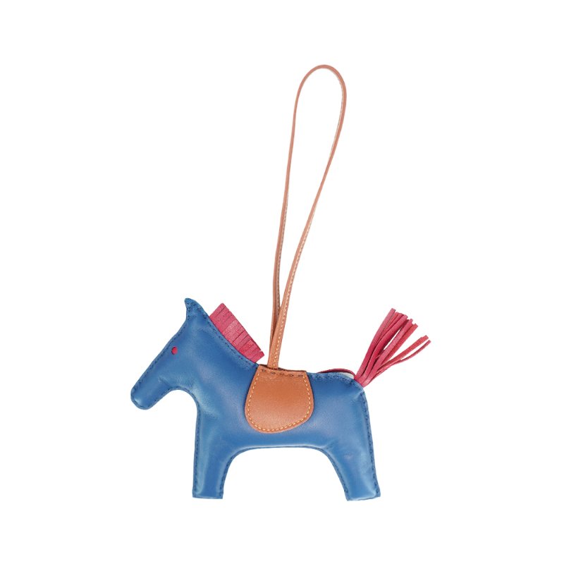 Hermes Rodeo GM 小馬吊飾(馬爾他藍/波爾多酒紅)-0