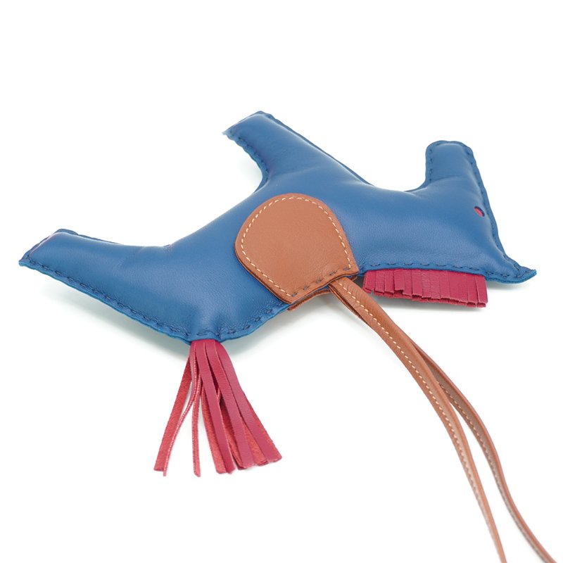 Hermes Rodeo GM 小馬吊飾(馬爾他藍/波爾多酒紅)-2