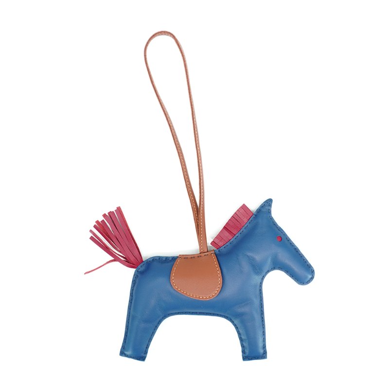 Hermes Rodeo GM 小馬吊飾(馬爾他藍/波爾多酒紅)-3