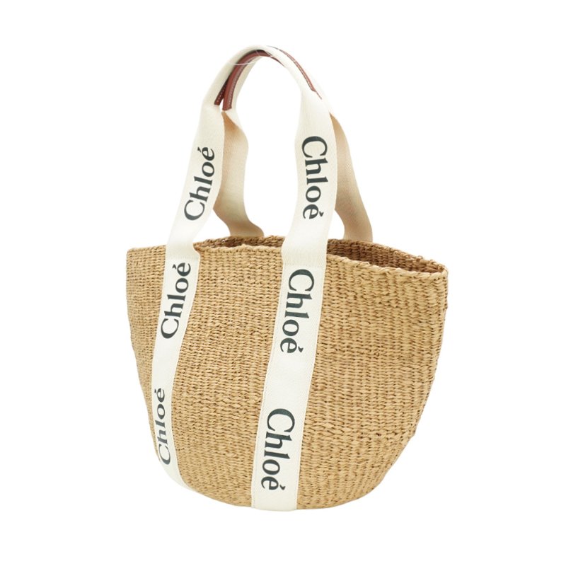 Chloe Woody Basket 草編大托特包(米白)-1