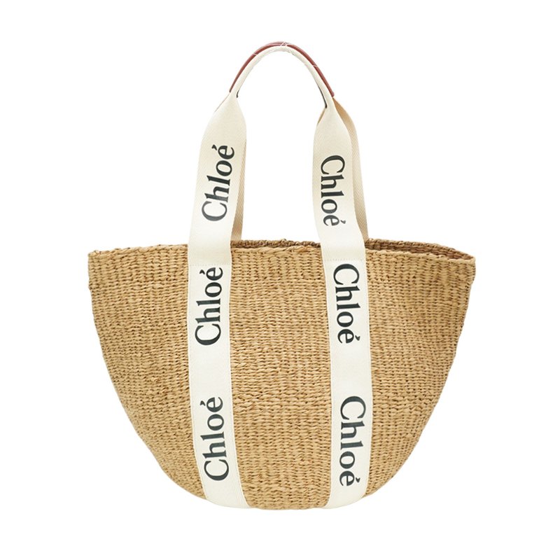 Chloe Woody Basket 草編大托特包(米白)-2
