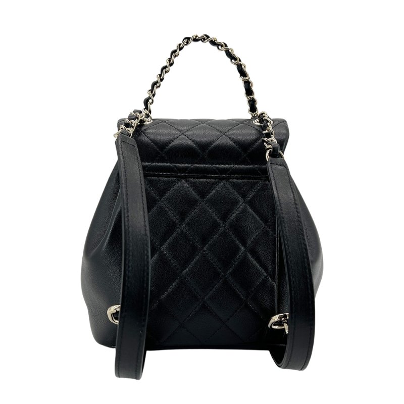 Chanel Duma 粒紋小牛皮淡金釦後背包(AS4399-黑)-2