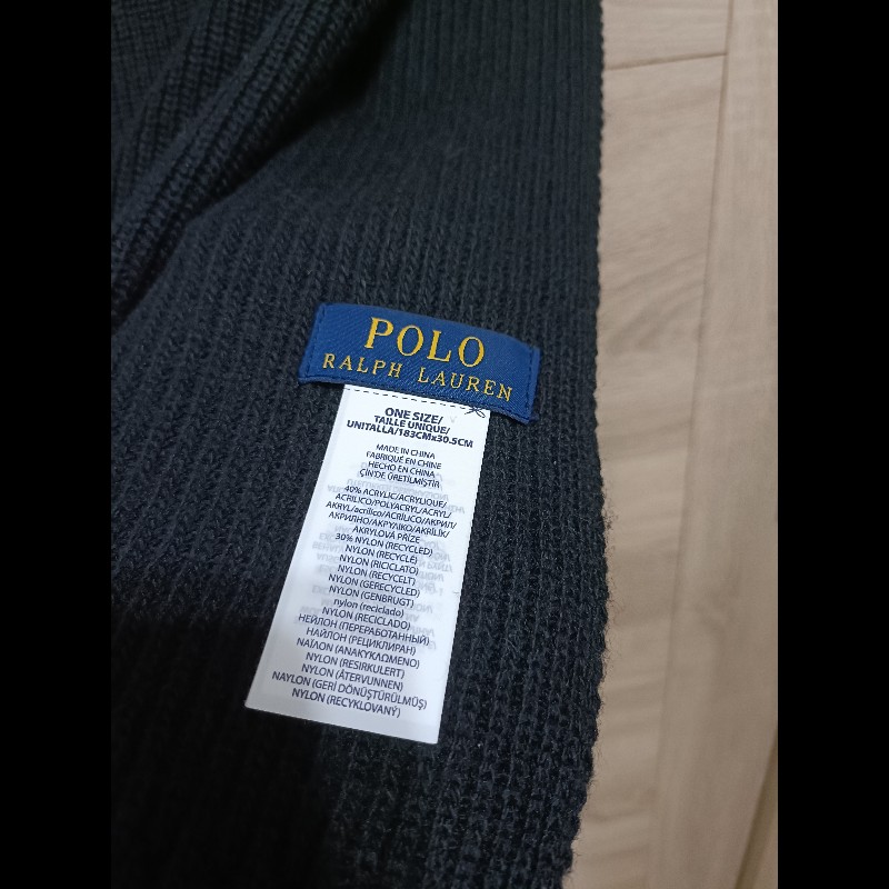 Polo Ralph Lauren Polo Bear 小熊 黑色 羊毛 針織 圍巾-4