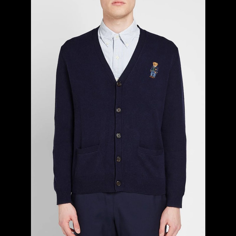 Polo Ralph Lauren Polo Bear 深藍 羊毛 Cardigan 開襟衫 男M-2