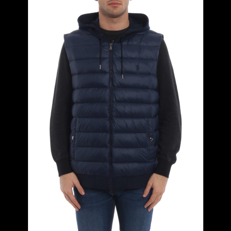 Polo Ralph Lauren RL 深藍 連帽 羽絨背心 男S-2