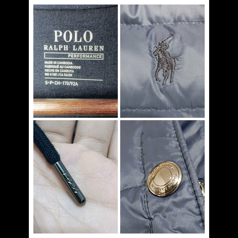 Polo Ralph Lauren RL 深藍 連帽 羽絨背心 男S-5