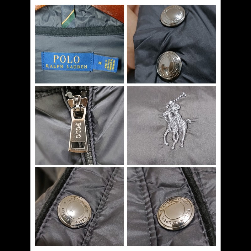 Polo Ralph Lauren RL 深灰 羽絨外套 絎縫外套 哈靈頓外套 男M-7