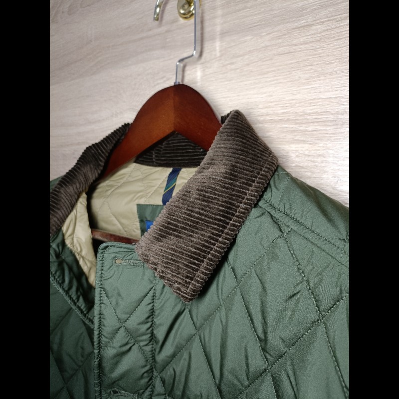 Polo Ralph Lauren RL 軍綠 燈芯絨領 絎縫外套 短大衣 男XS-6