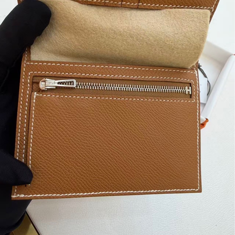 🌈Hermes🧡Bearn Compact Wallet🧡37金棕金扣🌟全新有盒🌈Epsom皮🌟Stamp W🌟Bearnwallet🌟-3