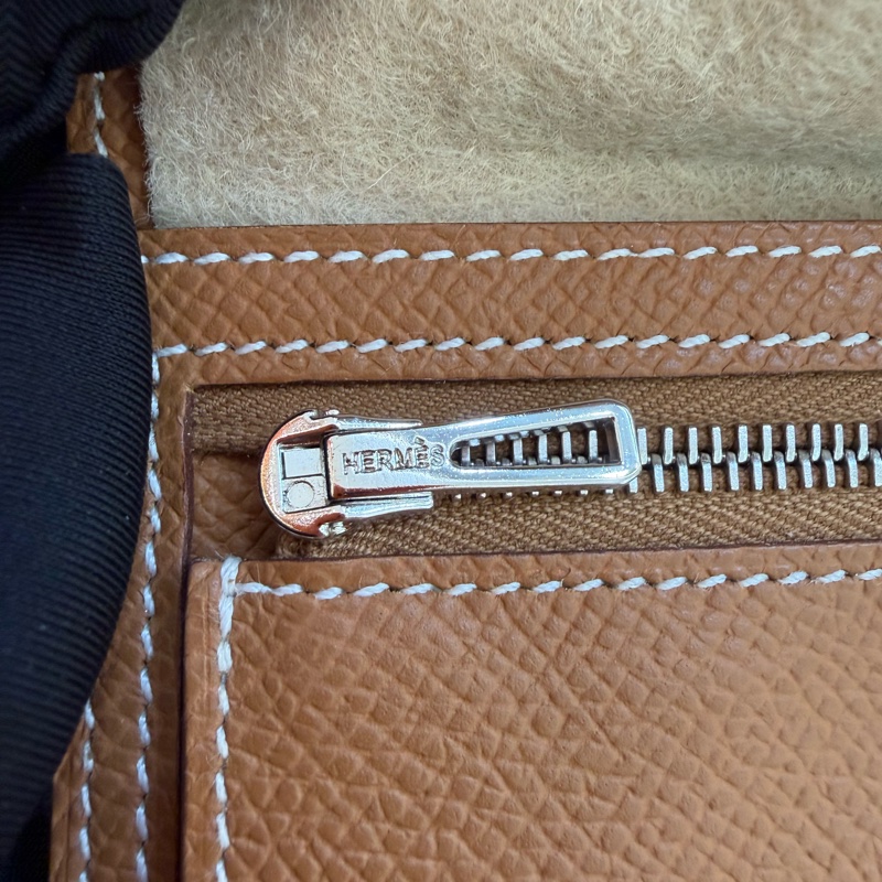🌈Hermes🧡Bearn Compact Wallet🧡37金棕金扣🌟全新有盒🌈Epsom皮🌟Stamp W🌟Bearnwallet🌟-6