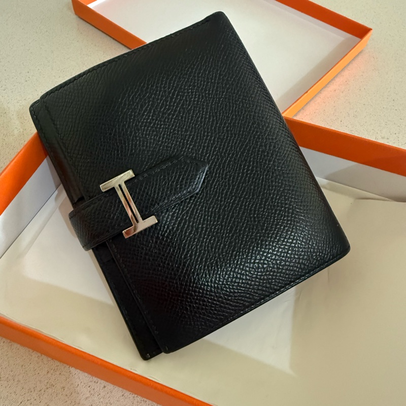 愛馬仕Hermès bearn短夾-黑-0