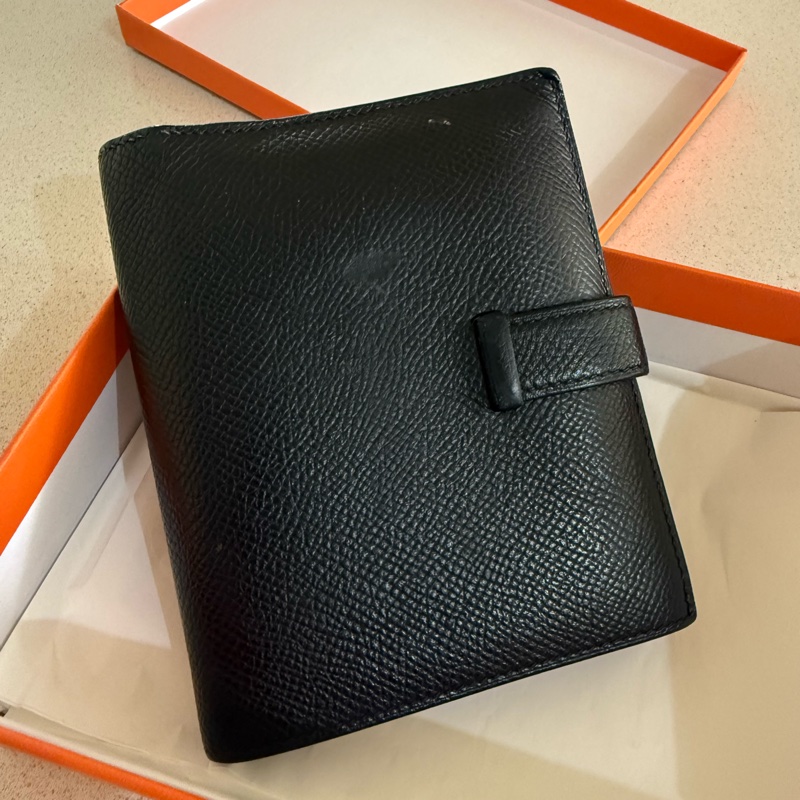 愛馬仕Hermès bearn短夾-黑-1