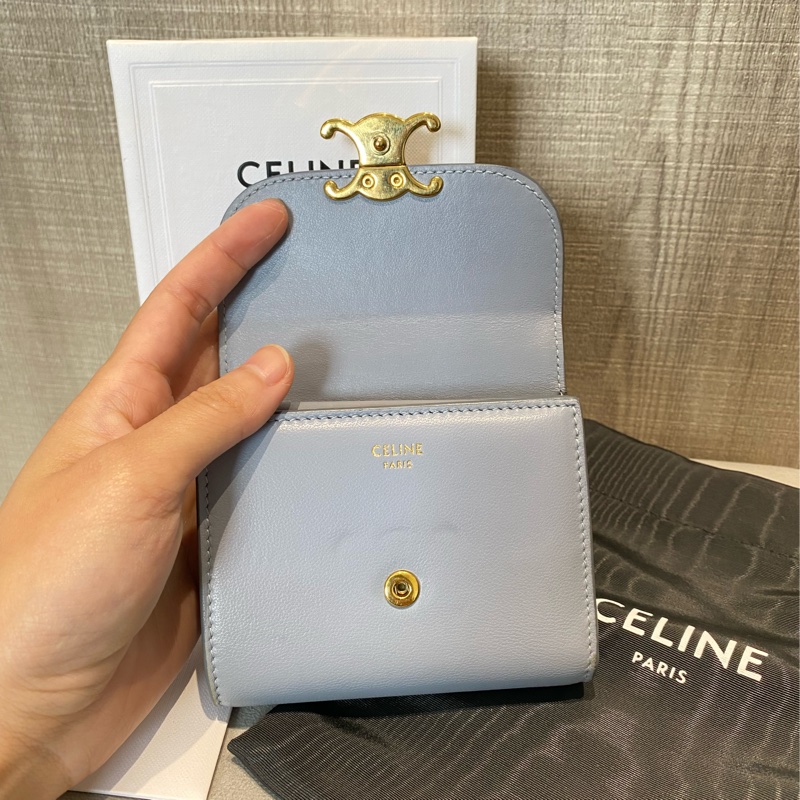 Celine限定藍凱旋短夾-4
