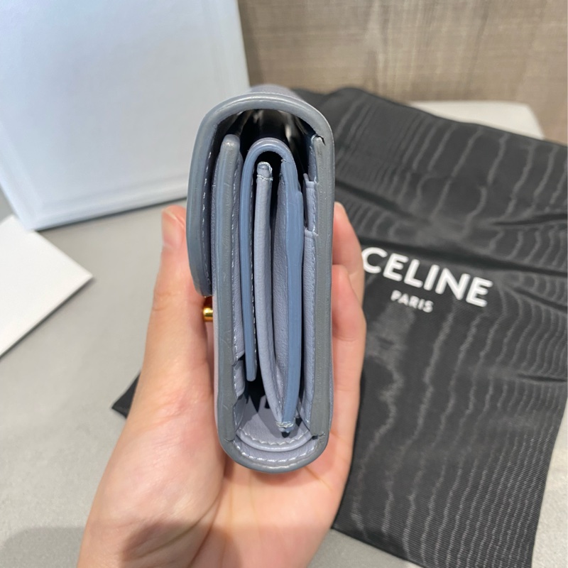 Celine限定藍凱旋短夾-7