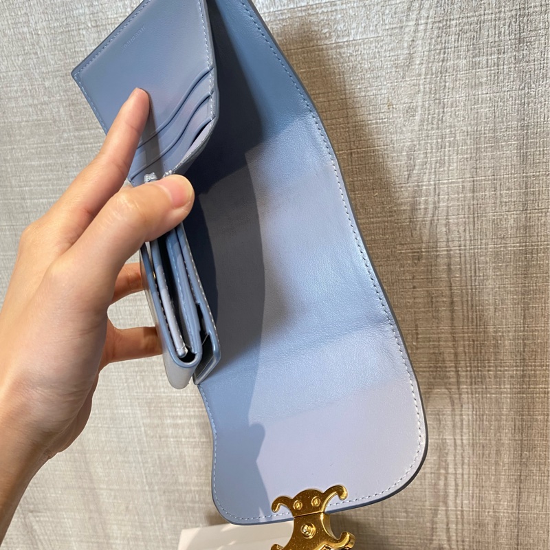 Celine限定藍凱旋短夾-11