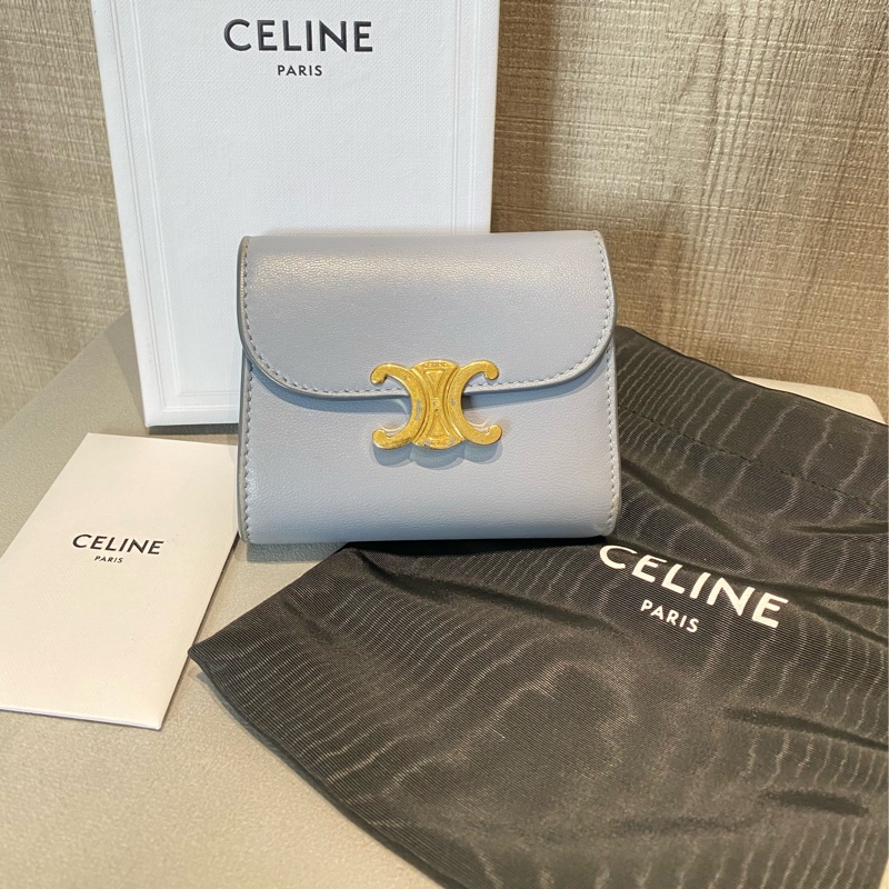 Celine限定藍凱旋短夾-15