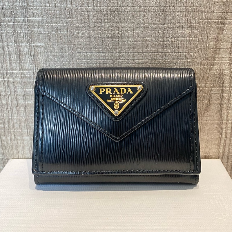 Prada 水波紋三折錢包-5