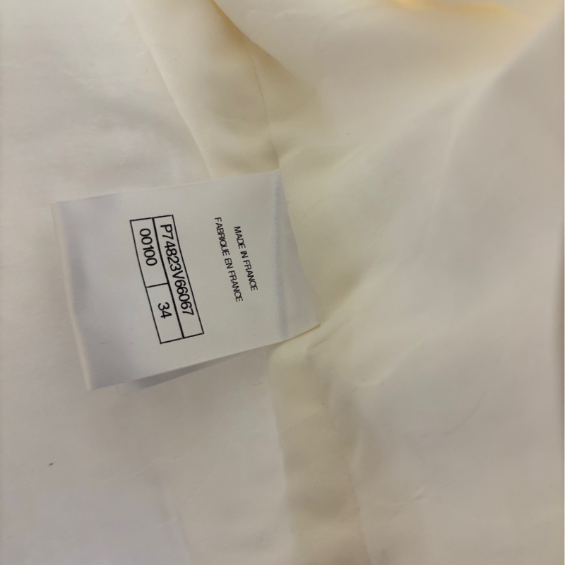 Chanel香奈兒23s新款白色花呢四口袋外套 34碼 全新帶吊牌-3